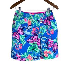 Lilly Pulitzer Luxetic Skort Butterfly "Isle Be Back" Print